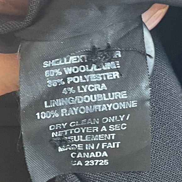 Talula Babaton Stretch Black Wool Blend Blazer Sz M - Picture 6 of 6